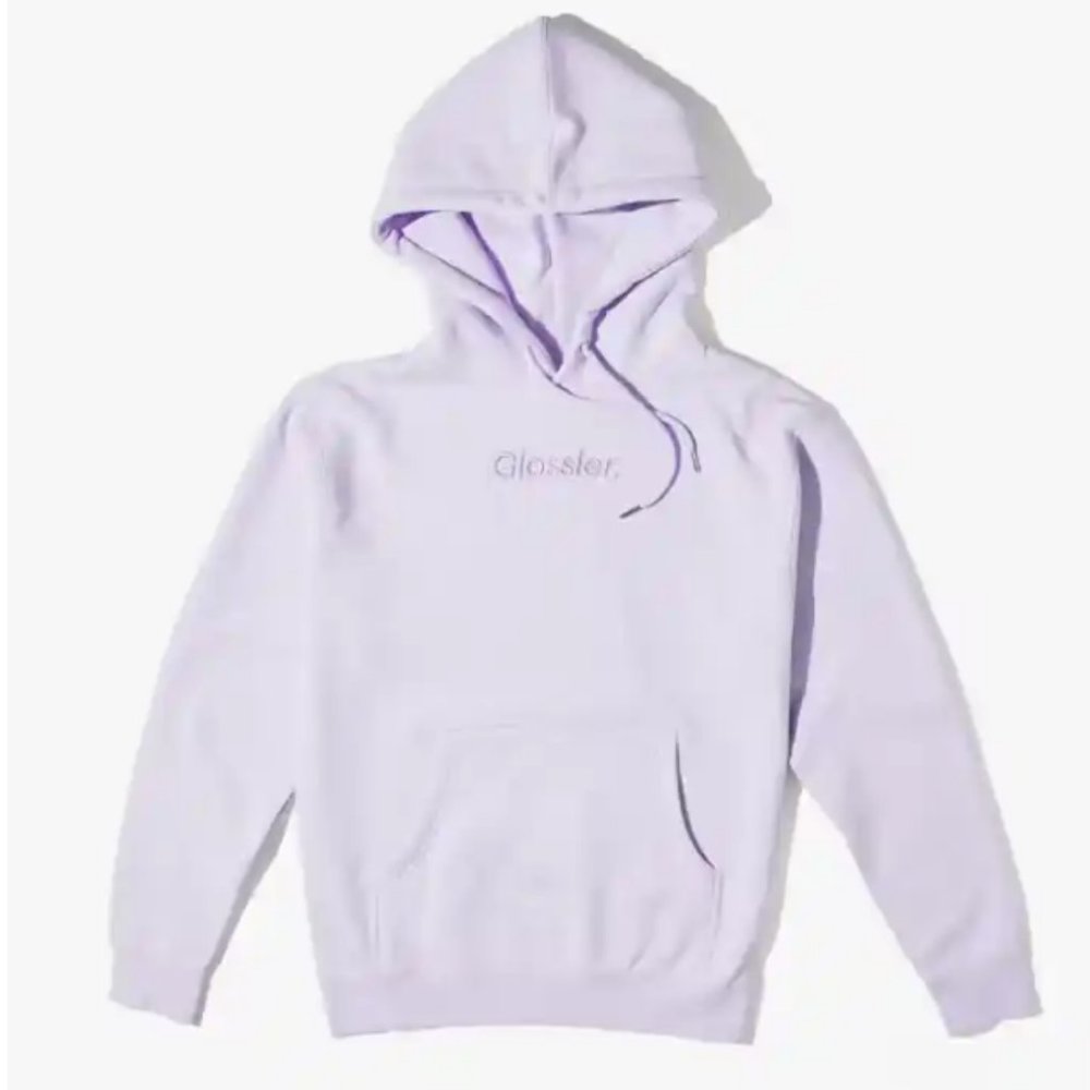 Glossier Embroidered Lavender Hoodie